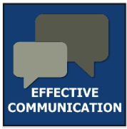 Icon showing speech bubbles with 'Effective Communication' text.